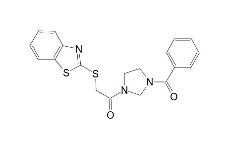 2-(1,3-benzothiazol-2-ylsulfanyl)-1-(3-benzoylimidazolidin-1-yl)ethanone