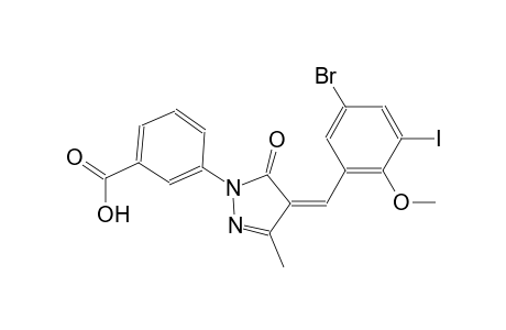 3-[(4Z)-4-(5-bromo-3-iodo-2-methoxybenzylidene)-3-methyl-5-oxo-4,5-dihydro-1H-pyrazol-1-yl]benzoic acid