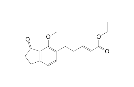 2-Pentenoic acid, 5-(2,3-dihydro-4-methoxy-3-oxo-1H-inden-5-yl)-, ethyl ester, (E)-