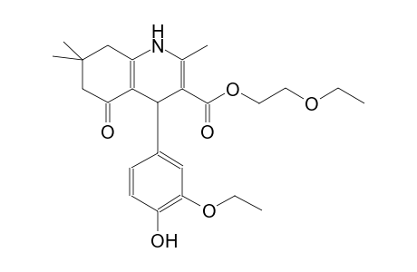 2-ethoxyethyl 4-(3-ethoxy-4-hydroxyphenyl)-2,7,7-trimethyl-5-oxo-1,4,5,6,7,8-hexahydro-3-quinolinecarboxylate