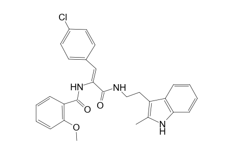 N-[(Z)-1-(4-chlorophenyl)-3-[2-(2-methyl-1H-indol-3-yl)ethylamino]-3-oxidanylidene-prop-1-en-2-yl]-2-methoxy-benzamide