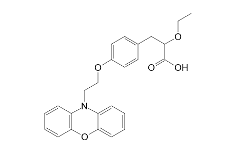 2-Ethoxy-3-[4-(2-phenoxazin-10-ylethoxy)phenyl]propanoic acid