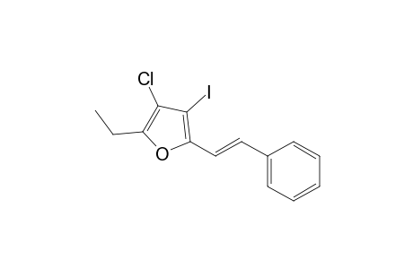 3-chloranyl-2-ethyl-4-iodanyl-5-[(E)-2-phenylethenyl]furan