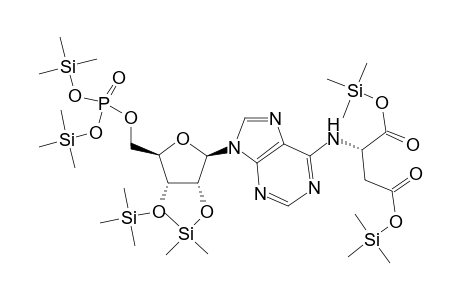 Aspartic acid, N-[9-[2,3-bis-O-(trimethylsilyl)-5-O-[bis[(methylsilyl)oxy]phosphinyl]-.beta.-D-ribofuranosyl]-9H-purin-6-yl]-, bis(trimethylsilyl) ester