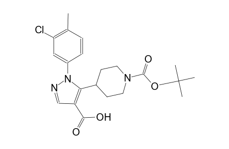 1-piperidinecarboxylic acid, 4-[4-carboxy-1-(3-chloro-4-methylphenyl)-1H-pyrazol-5-yl]-, 1,1-dimethylethyl ester
