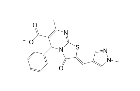 methyl (2Z)-7-methyl-2-[(1-methyl-1H-pyrazol-4-yl)methylene]-3-oxo-5-phenyl-2,3-dihydro-5H-[1,3]thiazolo[3,2-a]pyrimidine-6-carboxylate
