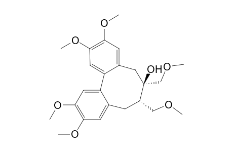 6,7-Bis(methoxymethyl)-2,3,10,11-tetramethoxy5,6,7,8-tetrahydrodibenz[a,g]cyclooctene-6-ol