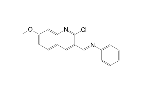 benzenamine, N-[(E)-(2-chloro-7-methoxy-3-quinolinyl)methylidene]-
