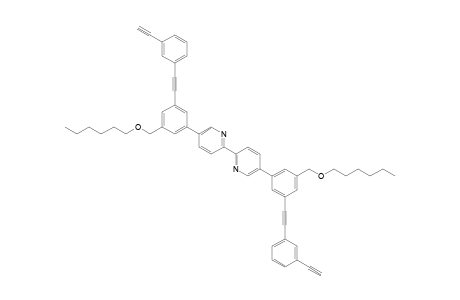 5,5'-Bis[3-(3-ethynylphenylethynyl)-5-hexyloxymethylphenyl][2,2']bipyridinyl
