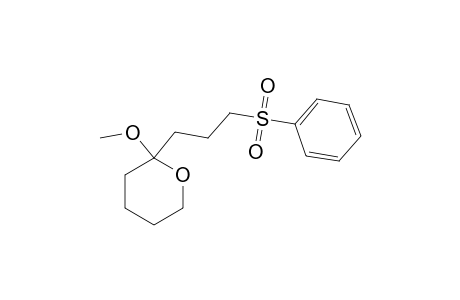 2-Methoxy-2-(3-phenylsulfonylpropyl)tetrahydropyran