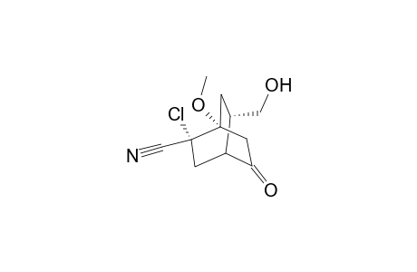 (1R(*),2R(*),8S(*))-2-Chloro-8-hydroxymethyl-1-methoxy-5-oxo-bicyclo[2.2.2]octane-2-carbonitrile