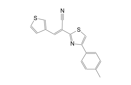 (2E)-2-[4-(4-methylphenyl)-1,3-thiazol-2-yl]-3-(3-thienyl)-2-propenenitrile