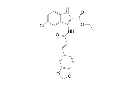 ethyl 3-{[(2E)-3-(1,3-benzodioxol-5-yl)-2-propenoyl]amino}-5-chloro-1H-indole-2-carboxylate