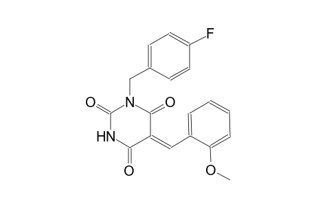 (5Z)-1-(4-fluorobenzyl)-5-(2-methoxybenzylidene)-2,4,6(1H,3H,5H)-pyrimidinetrione