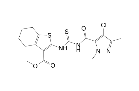 methyl 2-[({[(4-chloro-1,3-dimethyl-1H-pyrazol-5-yl)carbonyl]amino}carbothioyl)amino]-4,5,6,7-tetrahydro-1-benzothiophene-3-carboxylate