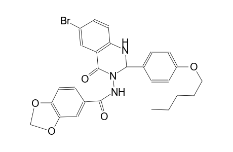 N-(6-bromo-4-oxo-2-[4-(pentyloxy)phenyl]-1,4-dihydro-3(2H)-quinazolinyl)-1,3-benzodioxole-5-carboxamide