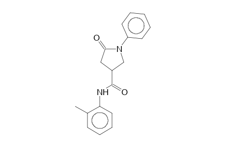 N-(2-Methylphenyl)-5-oxo-1-phenyl-3-pyrrolidinecarboxamide