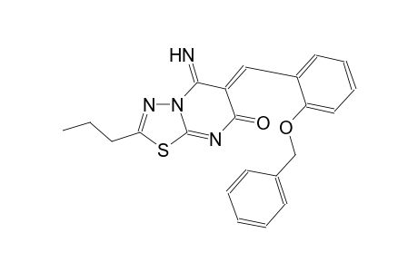7H-[1,3,4]thiadiazolo[3,2-a]pyrimidin-7-one, 5,6-dihydro-5-imino-6-[[2-(phenylmethoxy)phenyl]methylene]-2-propyl-, (6Z)-
