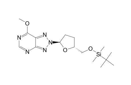 2-(2,3-DIDEOXY-5-O-[(1,1-DIMETHYLETHYL)-DIMETHYLSILYL]-ALPHA-D-GLYCERO-PENTOFURANOSYL)-7-METHOXY-2H-1,2,3-TRIAZOLO-[4,5-D]-PYRIMIDINE
