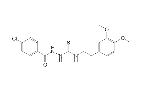 2-(4-chlorobenzoyl)-N-[2-(3,4-dimethoxyphenyl)ethyl]hydrazinecarbothioamide