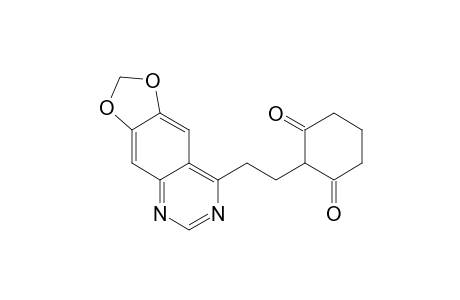 2-[2-([1,3]dioxolo[4,5-g]quinazolin-8-yl)ethyl]cyclohexane-1,3-dione