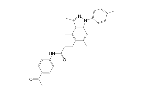 1H-pyrazolo[3,4-b]pyridine-5-propanamide, N-(4-acetylphenyl)-3,4,6-trimethyl-1-(4-methylphenyl)-