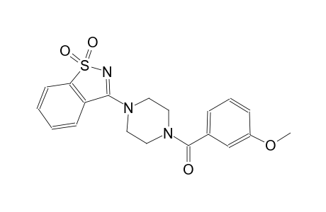 3-[4-(3-methoxybenzoyl)-1-piperazinyl]-1,2-benzisothiazole 1,1-dioxide
