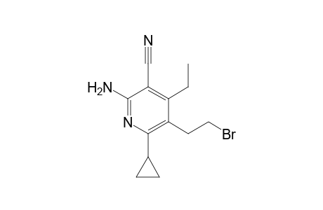 2-Amino-5-bromoethyl-3-cyano-6-cyclopropyl-4-ethylpyridine