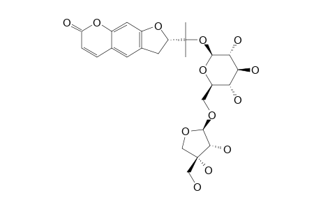 MARMESIN-4'-O-BETA-D-APIOFURANOSYL-(1->6)-BETA-D-GLUCOPYRANOSIDE