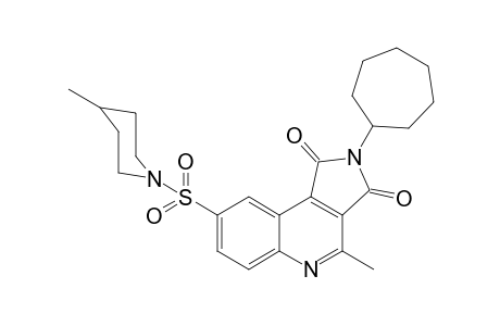 2-Cycloheptyl-4-methyl-8-(4-methyl-piperidine-1-sulfonyl)-pyrrolo[3,4-c]quinoline-1,3-dione