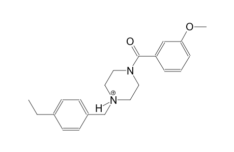 1-(4-ethylbenzyl)-4-(3-methoxybenzoyl)piperazin-1-ium