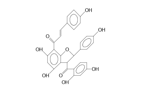 3-(2,4-Dihydroxy-benzoyl)-2-(4-hydroxy-phenyl)-7-(4-hydroxy-cinnamoyl)-4,6-dihydroxy-2,3-dihydro-benzofuran