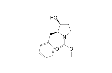 (2S,3S)-2-benzyl-3-hydroxy-pyrrolidine-1-carboxylic acid methyl ester