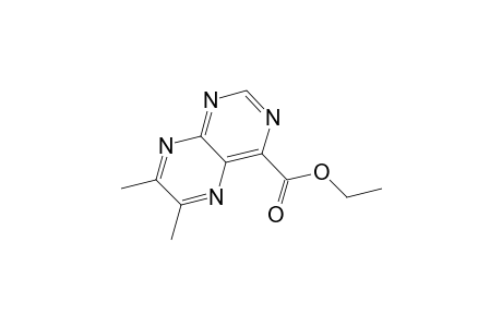 4-Pteridinecarboxylic acid, 6,7-dimethyl-, ethyl ester