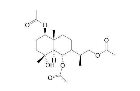 1.beta.,6.alpha.12-Triacetoxy-4.alpha.-hydroxy-5.alpha.,11.beta.-H-eudesmane