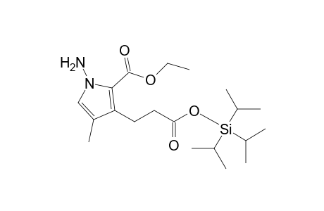 1-Amino-3-(3-keto-3-triisopropylsilyloxy-propyl)-4-methyl-pyrrole-2-carboxylic acid ethyl ester