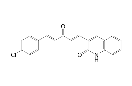 3-((1E,4E)-5-(4-Chlorophenyl)-3-oxopenta-1,4-dien-1-yl)quinolin-2(1H)-one