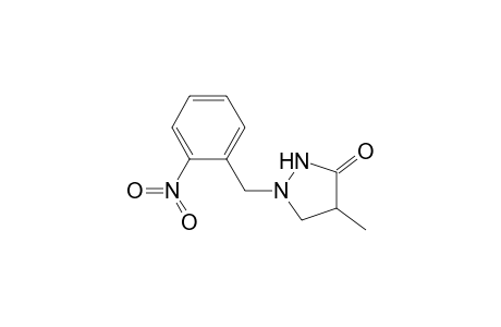 3-Pyrazolidinone, 4-methyl-1-[(2-nitrophenyl)methyl]-, (.+-.)-