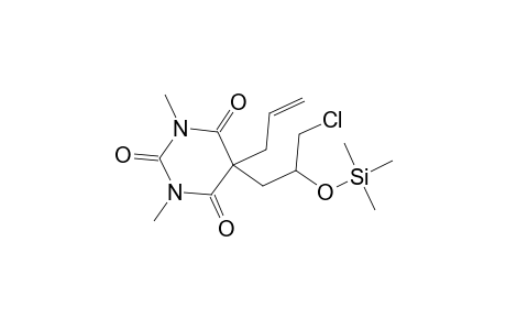 2,4,6(1H,3H,5H)-Pyrimidinetrione, 5-[3-chloro-2-[(trimethylsilyl)oxy]propyl]-1,3-dimethyl-5-(2-propenyl)-