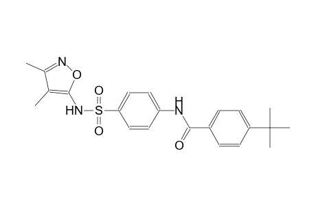 4-tert-butyl-N-(4-{[(3,4-dimethyl-5-isoxazolyl)amino]sulfonyl}phenyl)benzamide