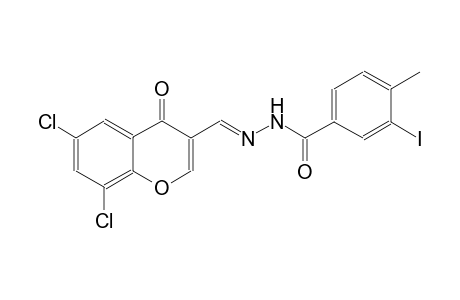 N'-[(E)-(6,8-dichloro-4-oxo-4H-chromen-3-yl)methylidene]-3-iodo-4-methylbenzohydrazide
