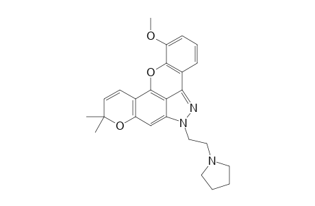 6,9-DIHYDRO-1-METHOXY-9,9-DIMETHYL-6-(2-PYRROLIDIN-1-YL-ETHYL)-PYRANO-[3,2-F]-(1)-BENZOPYRANO-[4,3,2-C,D]-INDAZOLE