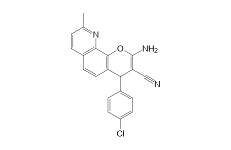 2-Amino-4-(4-chlorophenyl)-9-methyl-4H-pyrano[3,2-h]quinoline-3-carbonitrile