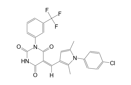 (5Z)-5-{[1-(4-chlorophenyl)-2,5-dimethyl-1H-pyrrol-3-yl]methylene}-1-[3-(trifluoromethyl)phenyl]-2,4,6(1H,3H,5H)-pyrimidinetrione