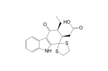 {3-.beta.-Ethyl-4-oxo-2,3,4,9-tetrahydrospiro[1H-carbazole-1,2(1,3)dithiolane]-2-yl}-2-acetic acid