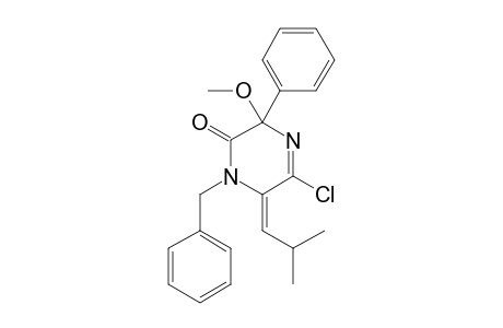 (E)-1-BENZYL-5-CHLORO-6-ISOBUTYLIDENE-3-METHOXY-3-PHENYL-3,6-DIHYDROPYRAZIN-2(1H)-ONE