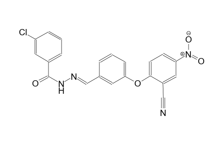 3-chloro-N'-{(E)-[3-(2-cyano-4-nitrophenoxy)phenyl]methylidene}benzohydrazide