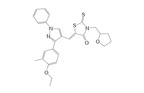 (5Z)-5-{[3-(4-ethoxy-3-methylphenyl)-1-phenyl-1H-pyrazol-4-yl]methylene}-3-(tetrahydro-2-furanylmethyl)-2-thioxo-1,3-thiazolidin-4-one