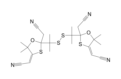 BIS-[1-(5,5-DIMETHYL-2-CYANOMETHYL-4-CYANOMETHYLENE-1,3-OXATHIOLAN-2-YL)-1-METHYLETHYL]-DISULFIDE