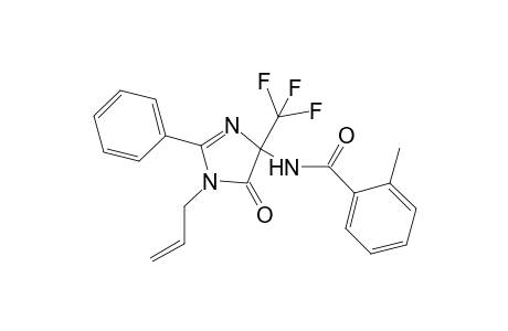 2-Methyl-N-[5-oxo-2-phenyl-1-(prop-2-en-1-yl)-4-(trifluoromethyl)-4,5-dihydro-1H-imidazol-4-yl]benzamide